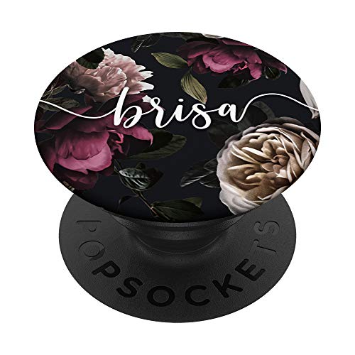 Brisa Nombre Personalizado Flores Rosades PopSockets PopGrip: Agarre intercambiable para Teléfonos y Tabletas