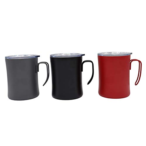 Brissa España. Taza Termo Cafe para Llevar. 350 ml. Tazas Originales. Vaso Térmico Café, Té, Infusiones. Taza de Acero Inoxidable. (Gris)