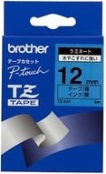Brother Gloss Laminated Labelling Tape - 12mm, Black/Blue TZ cinta para impresora de etiquetas - Cintas para impresoras de etiquetas (Black/Blue, TZ, 8 m, 1,2 cm)