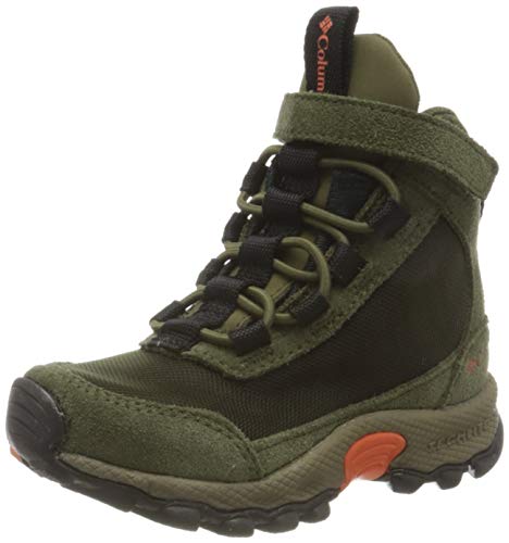 Columbia Flow Borough Zapatillas deportivas de caña alta para niños, Verde(Nori, Tangy Orange), 31 EU