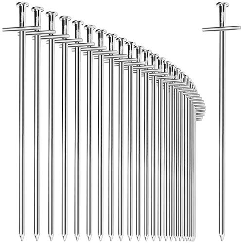 com-four® 30x Clavijas para Carpas Fabricadas en Acero - Clavijas largas y robustas para Acampar y en Exteriores - Ideales para terrenos Normales y Duros