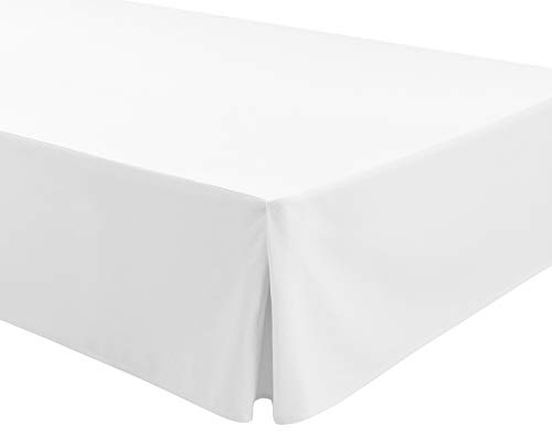 Easycosy - Cubre Canapés para Somier ATENEA Faldon para Cama 180 cm Cubrecanape - Color Blanco (180x190/200cm)