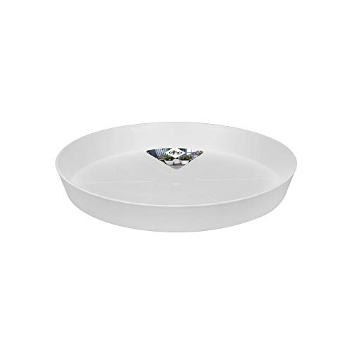 Elho Loft Urban Saucer Round Platillo, White, 34 cm