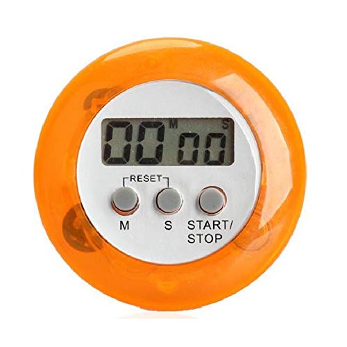 ENERGY01 - Temporizador digital de cocina magnético con alarma sonora, pantalla LCD, color naranja