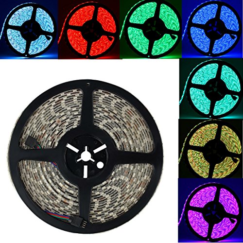 epbowpt RGB Tira LED 32.8 ft/10 m 24 V RGB LED Strip SMD 5050 IP65 Resistente al Agua 600LEDs el Cambio de Color 60leds/m LED Banda Barra de luz (Solo un Listones de luz)