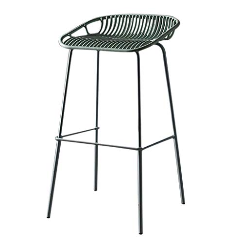 FACAIA Taburetes de Bar Taburete Alto, Barra de Desayuno, Gris, Resina, Asiento con Patas de Metal, para Cocina, Pub, Altura del Asiento: 30,5 （77,5 cm）