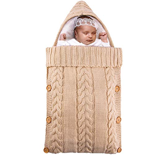 Fascigirl Manta Swaddle Tejida Saco De Dormir Suave Para Bebé De Felpa Abrigo Cálido Para Dormir Para Bebés Swaddle Para Bebés Saco De Dormir Para Recién Nacidos