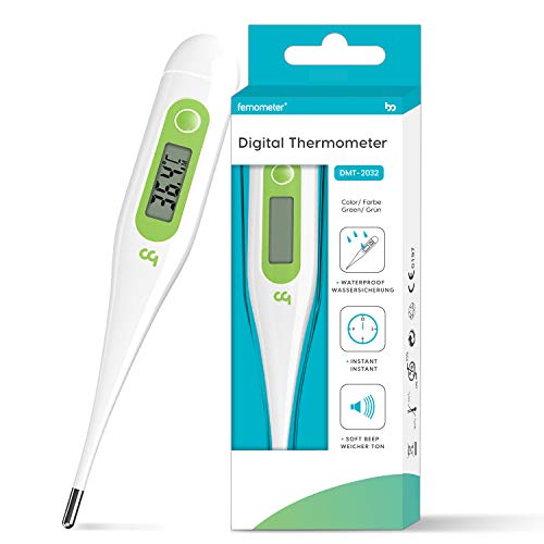Femometer Digital Termometro, Médico Termómetro para Adultos, Rápido y preciso Conmutable C / F, Oral Medidor de Temperatura para adultos y niños