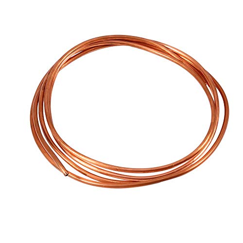 FTVOGUE 2M OD 4 mm x ID 3 mm Tubo de Tubo de Cobre Suave Tuberías de Refrigeración Utilizadas en Fabricación de Cables