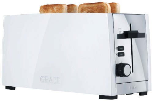 Graef TO101EU Tostadora, boca ancha, 230 V, 1380 W, blanco