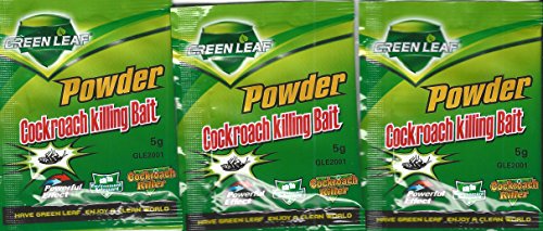 Green Leaf polvo anti cucaracha muy potente lote de 3 sobres