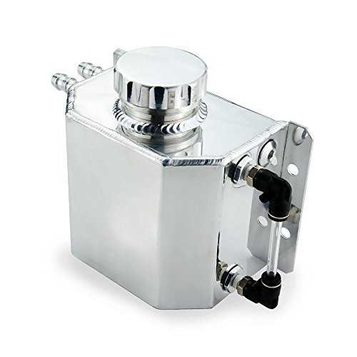 Heinmo Tanque universal de aleación de aluminio de 1 L con tapón de drenaje de 1000 ml (plata)