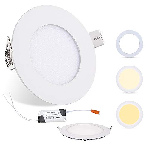 Hengda Juego de 10 focos led empotrables redondos de 3 W, IP44, resistentes al agua, ultraplanos, para salón, cuarto de baño, para dormitorio, cocina [Clase energética A+]