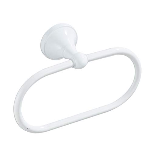 Homoyoyo - Toallero ovalado para colgar en la pared, moderno, para cuarto de baño o cocina, color blanco