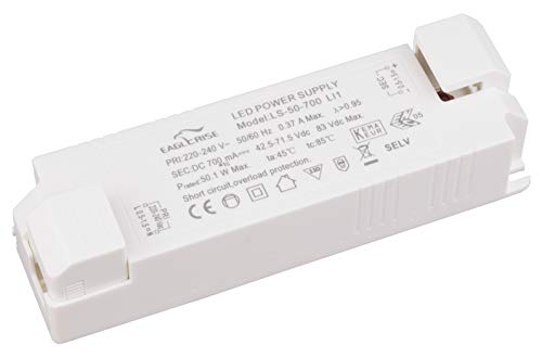 HuaTec Eaglerise Transformador LED 700mA 50W Corriente Constante Sin Parpadeo Flickerfree para Lampara LED Alimentador Fuente de Alimentación LED