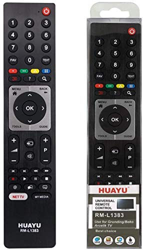 Huayu RM-L1383 - Mando a distancia universal para el botón Netflix de Grundig Beko Arcelik TV 3d