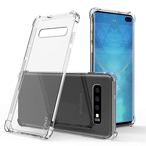 J&D Compatible para Samsung Galaxy S10 Plus/Galaxy S10+ Funda, Funda de cojín de Esquina Ultra Transparente a Prueba de Golpes Delgada TPU, Funda de Parachoques, no para Galaxy S10/S10e/S10 5G