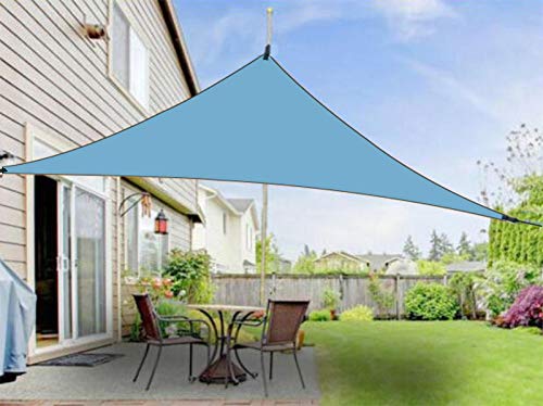 Jiepolly - Toldo triangular 3 x 3 x 3 m, protección solar para jardín, balcón, terraza, camping, poliéster PES, impermeable, protección contra el viento