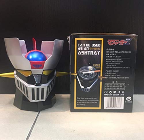 JXNC Ready Player One Creative Mazinger Z Transformation Robot 420ml PC + Taza de Tazas de Acero Inoxidable Taza de Agua de Oficina, 420ml