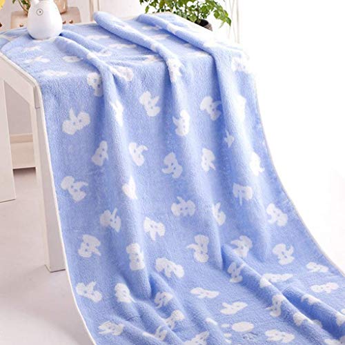 KAYBELE NDMWKSA 70 * 140cm para el Elefante algodón Niño Blaza de baño Venta al por Mayor Limpieza de la casa Cara para bebé para niños Toalla de baño (Color : Blue)