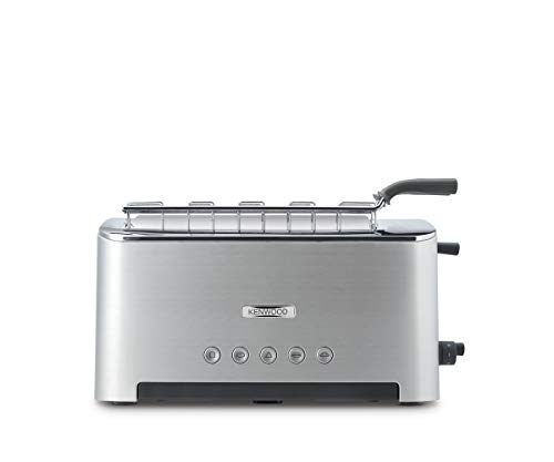 Kenwood Persona TTM610 - Tostadora con una abertura larga para 2 tostadas o una grande, rejilla extraible cómoda, varios programas, 1080 W, color plata