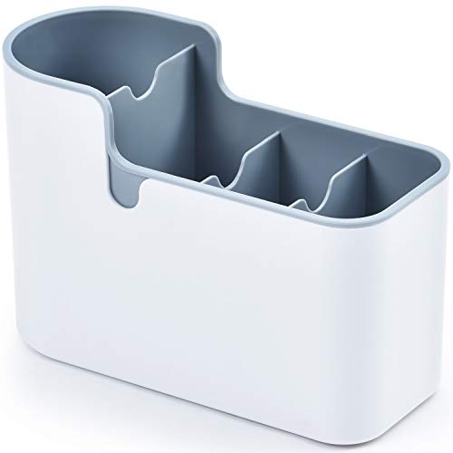 Kingrack Escurridor de Cubiertos,escurridor cubertería,Soporte para cubiertos,Caddy Organizador de utensilios,ABS,19.5 x 8.5 x 13.5 cm