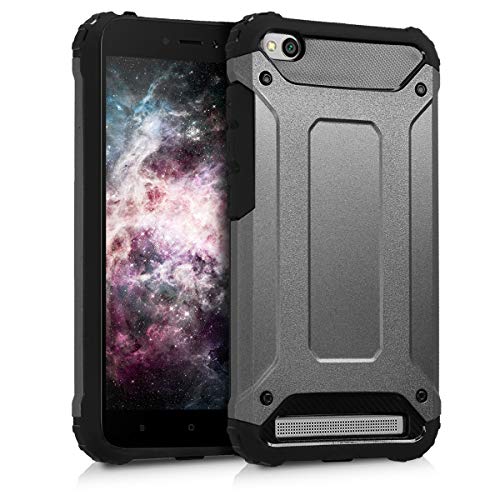 kwmobile Funda Compatible con Xiaomi Redmi 5A - Carcasa de TPU Transformer en Antracita/Negro