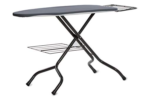 Lelit PA160 Tabla de Planchar Transpirable-Soporte de la Caldera-Portafolios de Lino, Metal, Acero Inoxidable, 120x45.5cm