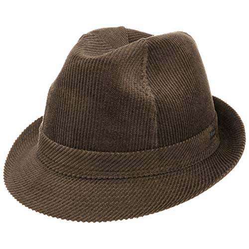 Lipodo Sombrero de Pana Molinar Hombre - Trilby con cordón Verano/Invierno - 58 cm marrón