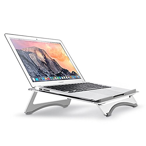 Llano de aleación de Aluminio Soporte para portátil, portátil Soporte para portátil, Plegable portátil Soportes para 10 "-17" MacBook/Chromebook/DELL/Samsung/Acer/Lenovo/ASUS/HP/LG y más