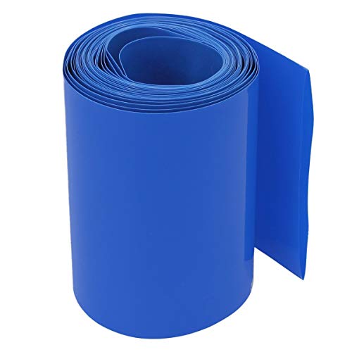 LOKIH PVC Tubo Termoretráctil Azul 18650 Batería Longitud Total 1M,190mm