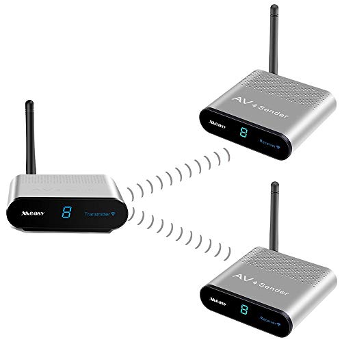 MEASY AV530-2 - Transmisor y receptor AV inalámbrico (1 x 2, 5,8 GHz, 300 m, con retroceso de señal de infrarrojos)