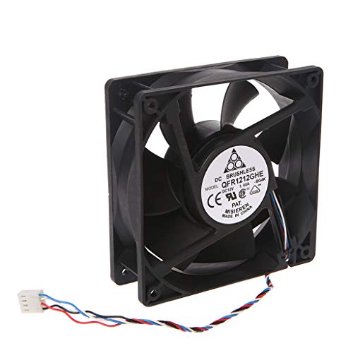 Meipai 120x120x38mm sin escobillas DC 12V 1.6A PWM servidor ventilador de enfriamiento compatible para -Delta AFC1212DE