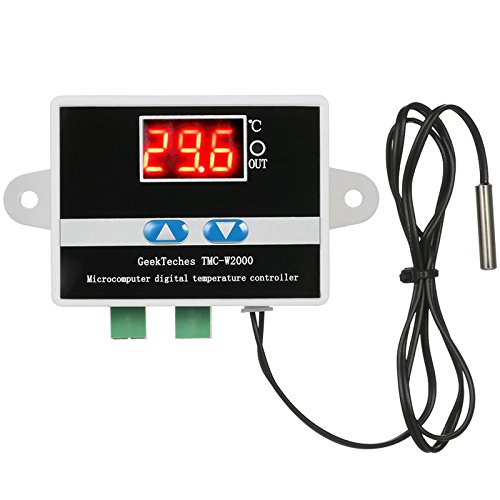 MJJEsports Geekteches Tmc-W2000 Ac110-220V 1500W Lcd Termostato Digital Termómetro Temperatura Medidor Thermoregulator + Sonda Impermeable Sensor