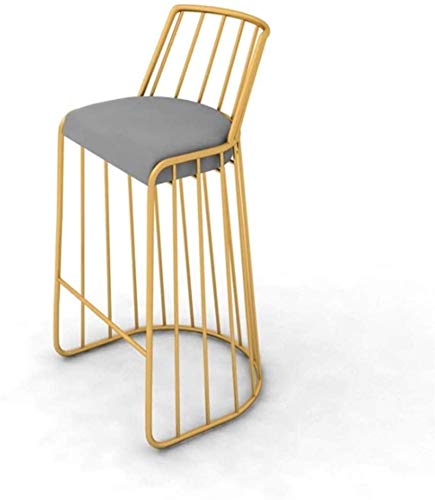 MotBach Metal Esqueleto Elegante Marco Elegante Silla de Barra Barra de Hierro Forjado Taburete (Size : Yellow)