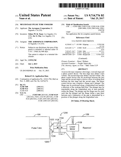 Multistage pulse tube coolers: United States Patent 9714776 (English Edition)