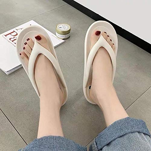 N / A Ladies Slippers Size 8,Slippers Brand For Men,Timberland Chukka Boots Mens,Men Slipper Socks,Slipper Ladies，Summer Flip Flops, Simple Beach Shoes For Ladies-White_38-39