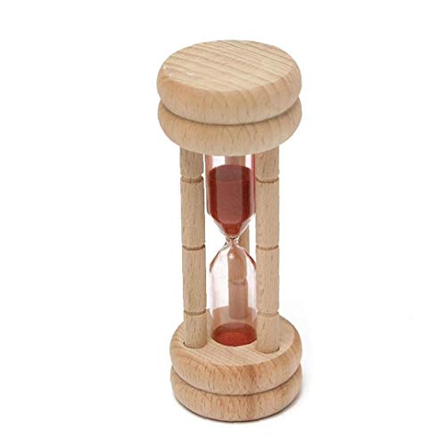 Newin Star 3 Minutos de Madera del Reloj de Arena, Arena Temporizador de Madera Marco Egg Timer Madera Arena Cristal Cocina Menaje Regalo