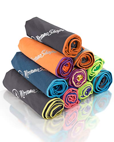 NirvanaShape ® Toalla de Microfibra | 14 Colores | 8 Dimensiones | Toalla de Viaje Ligera, Absorbente y de Secado Rápido | Toalla de Baño para Viajes | Ideal para Playa, Camping, Yoga y Sauna