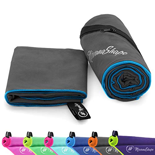 NirvanaShape ® Toallas de Microfibra | Absorbentes, Ligeras, de Secado rápido | Toallas de baño, Toalla de Viaje, Toallas Deportivas | Ideales para Viajar, IR al Gimnasio, la Playa, Practicar Yoga