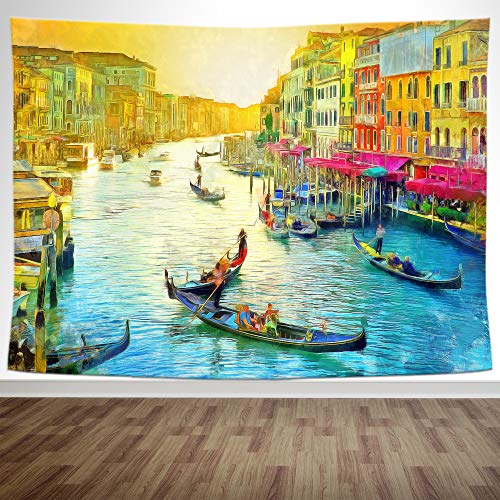 omnihabits Tapiz, paño de Pared, tapicería, Colcha, Manta Impression Detallada (Venice, 150 x 200 cm)