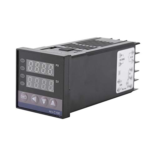 Oumefar Interruptor de Temperatura PID, Alarma, Controlador de Temperatura LED Digital, CA 110 V-240 V para Funciones automáticas de energía eléctrica con Sensor de termopar K