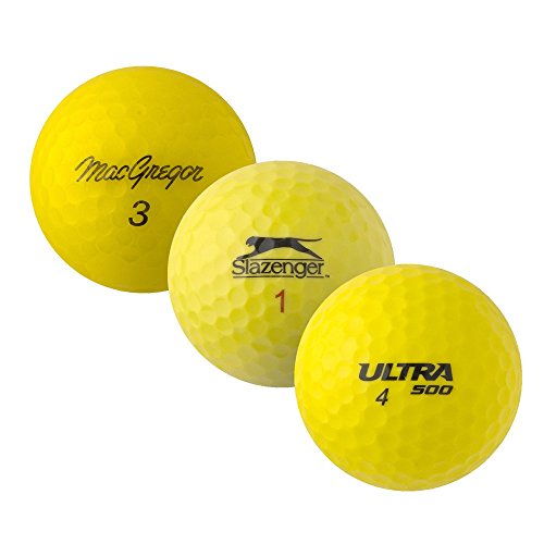 Pearl Golf - Pelotas de golf (AAA, 50 unidades), color amarillo