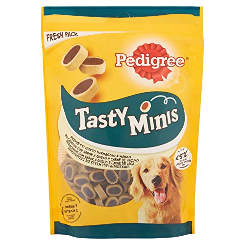 Pedigree Snacks Tasty Mini para educar a tu perro sabor queso y buey (140g)