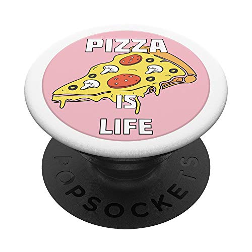 Pizza is Life Diseño de forma de patrón de PopSockets PopGrip: Agarre intercambiable para Teléfonos y Tabletas