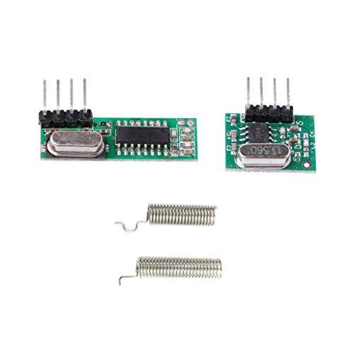 ruiruiNIE 1 Juego 433Mhz Kit de módulo transmisor Receptor RF superheterodino con 2 Antenas