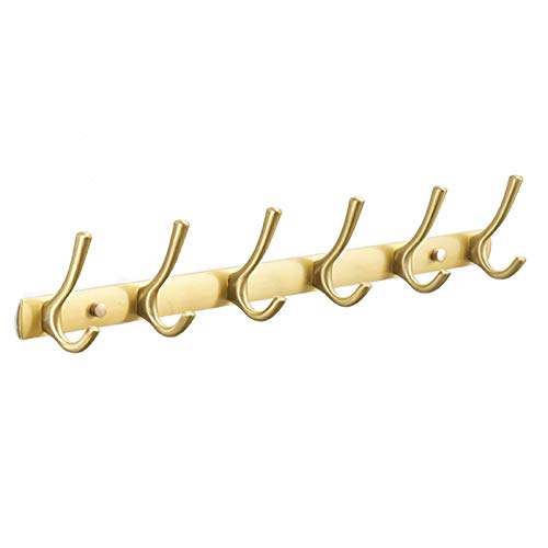 SBDLXY Ganchos para Abrigos montados en la Pared, Perchero de Metal Ganchos para Abrigos Pesados ​​Perchero de Pared, Ropa Colgante Chaqueta Sombrero Toalla-Oro B 13.8 Pulgadas