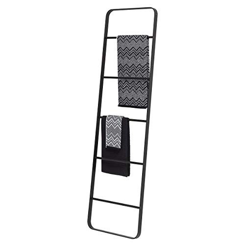 Sealskin Brix Escalera Decorativa Toallero, Metal, Negro, 50x170x35 cm