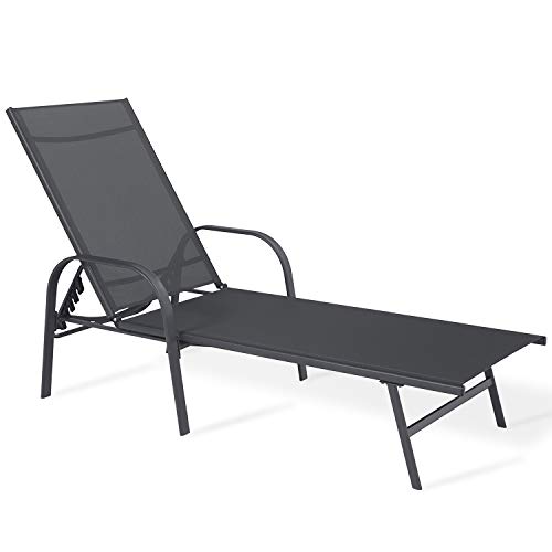 Sigtua, Tumbona de Jardin Exterior Respaldo Ajustable,Muebles de exterio para Jardín,Terraza，Balcón, Piscina, 195X69X94cm