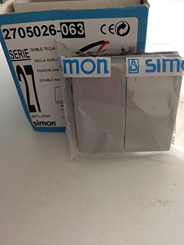 Simon 2705026-063 - Tecla Doble Gris Esmeril S.27 Scudo